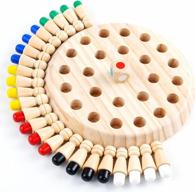 Jogo da Memória com Pinos Coloridos